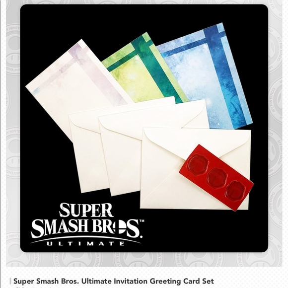 Super Smash Bros. Invitation Greeting Card Set - Picture 1 of 8